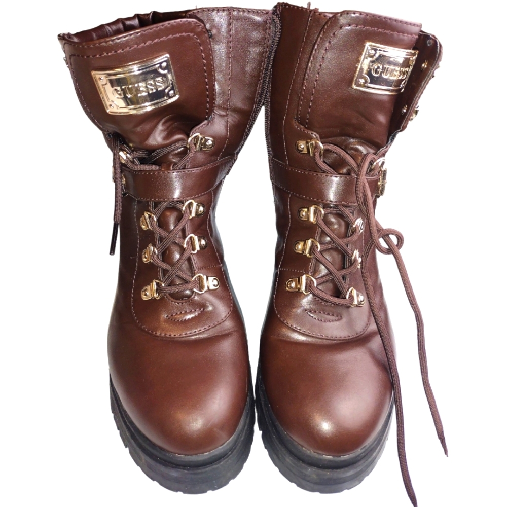 Women Guess Canaly Laceup Combat Boots